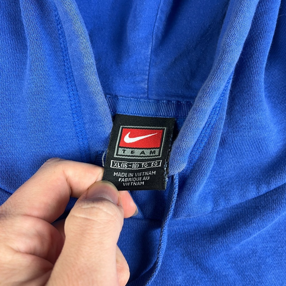 VTG Nike Florida Gators Hoodie Youth XL 16-18 Center Swoosh NCAA Blue Sweatshirt - Picture 4 of 12